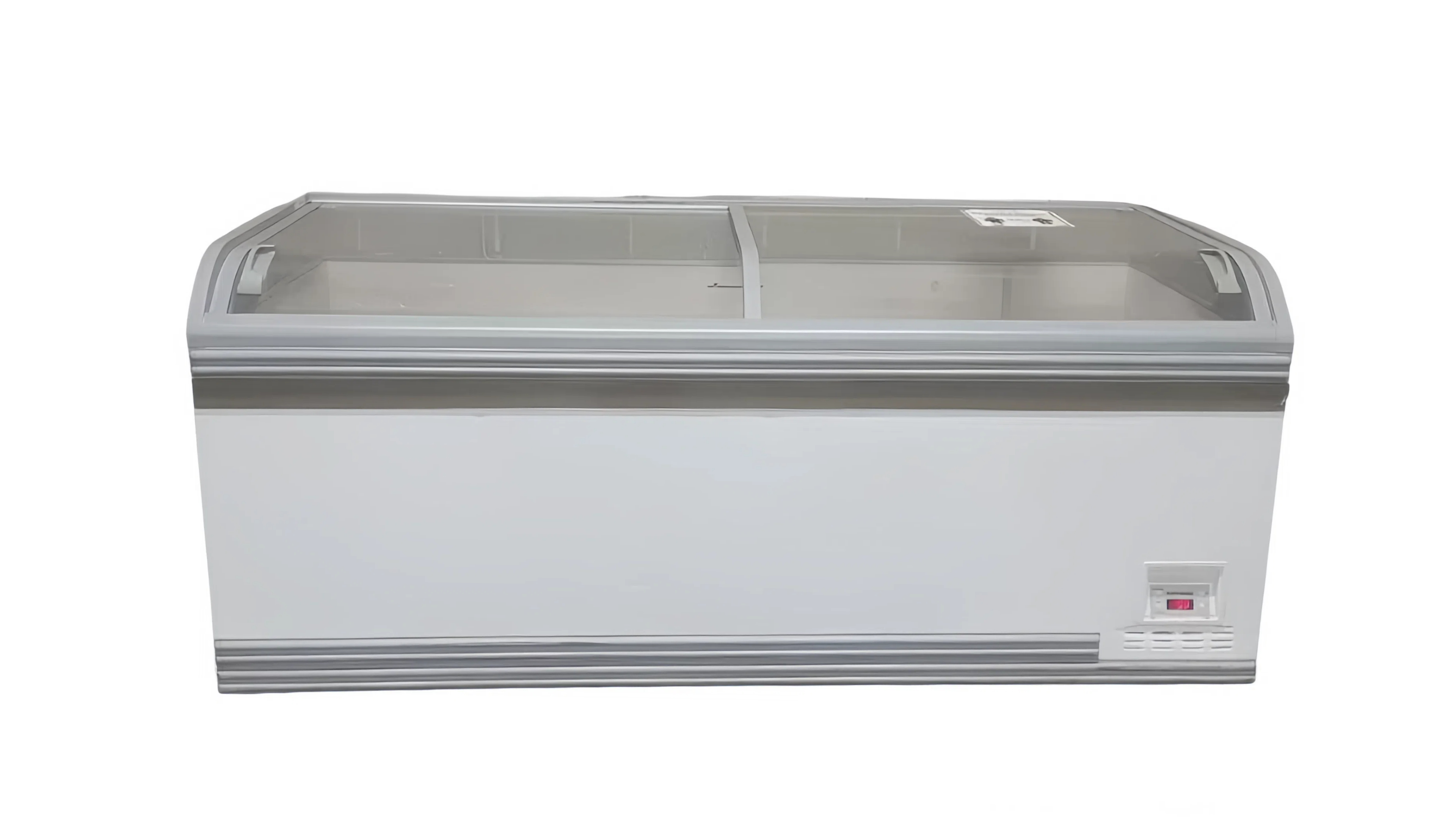 glass door island cabinet